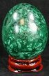 Stunning Polished Malachite Egg - Congo #34673-1